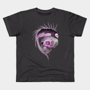 Purple death fish Kids T-Shirt